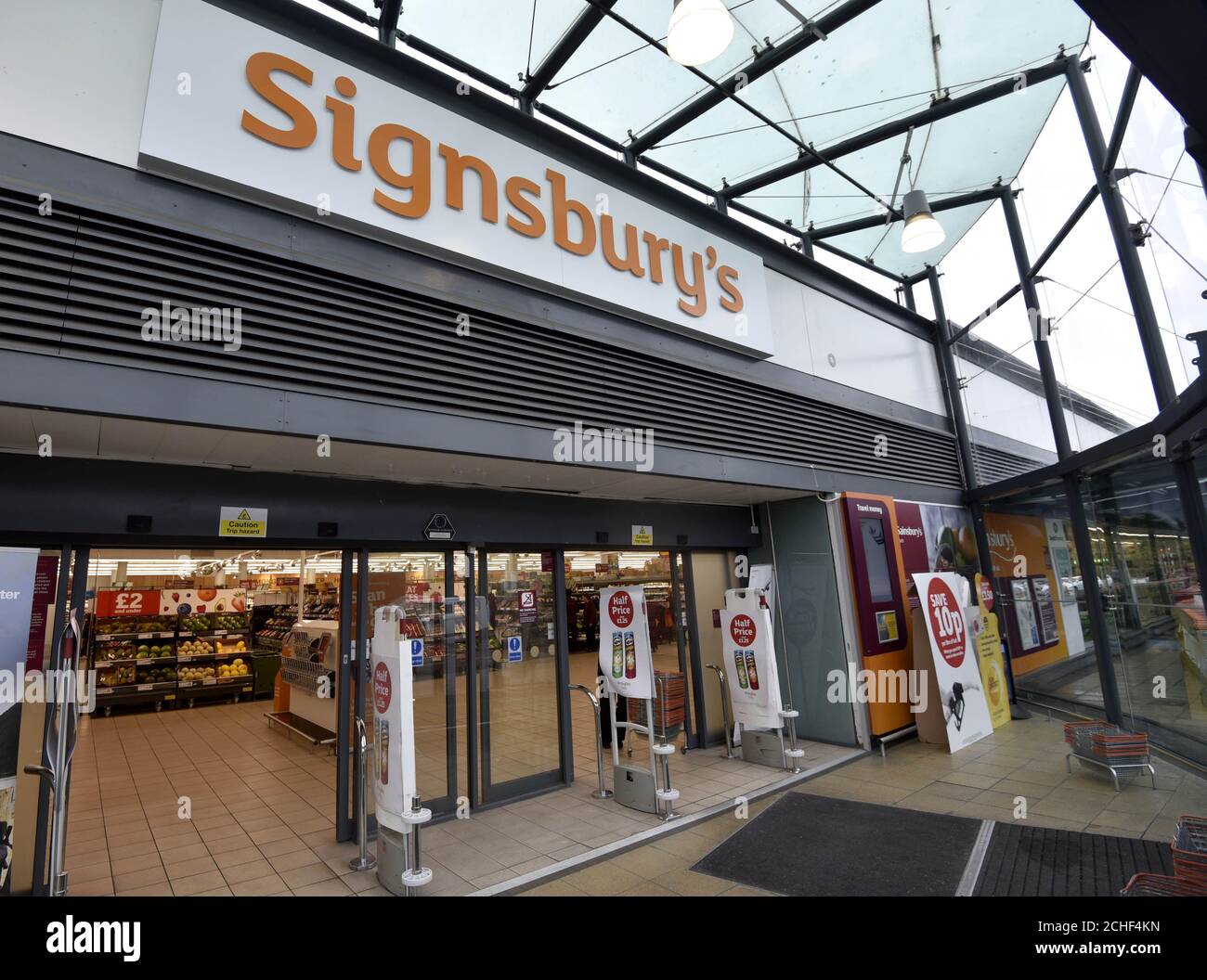 EDITORIAL USE ONLY A general view of Sainsbury???s in Bath as it