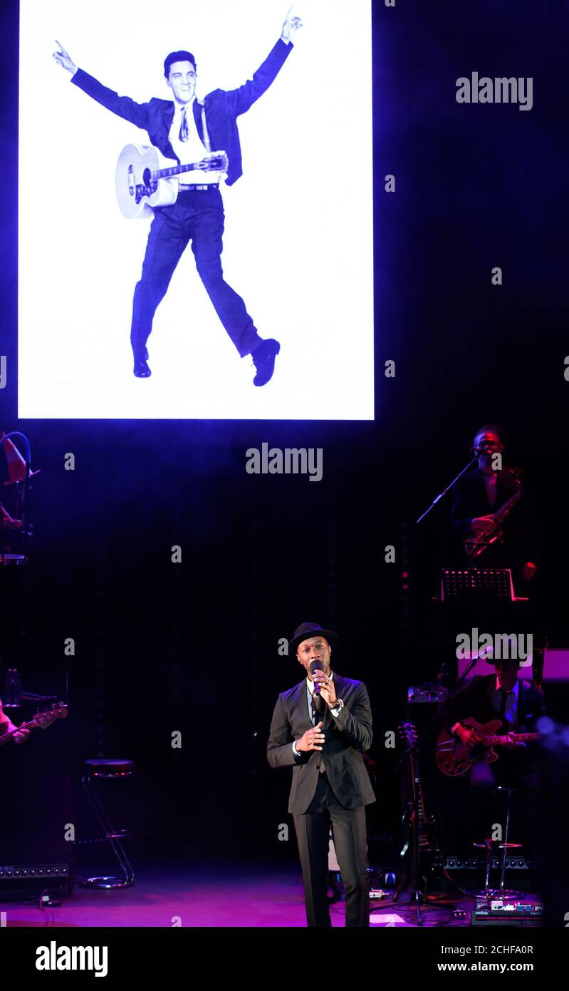 Singer-songwriter Aloe Blacc performs at A Night of American Music, hosted by Brand USA to celebrate the opening of Travel Week Europe 2019, at the Royal Opera House in London. PA Photo. Picture date: Monday September 9, 2019. Photo credit should read: Jonathan Hordle/PA Wire Stock Photo