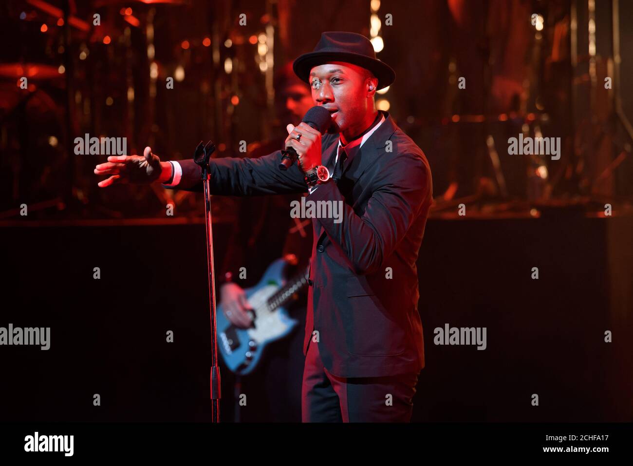 EDITORIAL USE ONLY Singer-songwriter Aloe Blacc performs at A Night of American Music, hosted by Brand USA to celebrate the opening of Travel Week Europe 2019, at the Royal Opera House in London. PA Photo. Picture date: Monday September 9, 2019. Photo credit should read: Jonathan Hordle/PA Wire Stock Photo