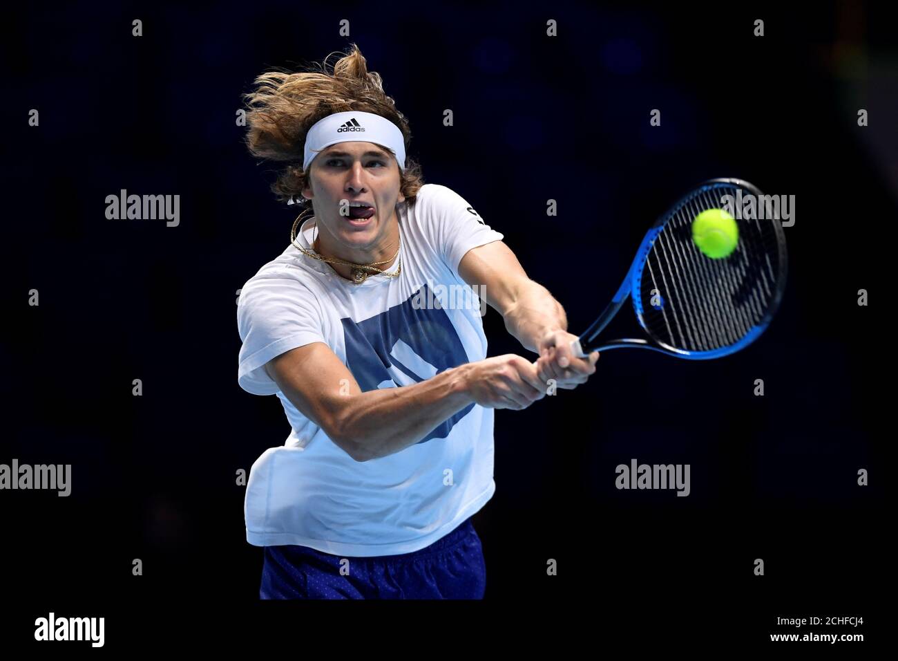 Tennis - ATP World Tour Finals Preview - The O2 Arena, London, Britain -  November 11, 2017 Germany's Alexander Zverev during practice Action Images  via Reuters/Tony O'Brien Stock Photo - Alamy