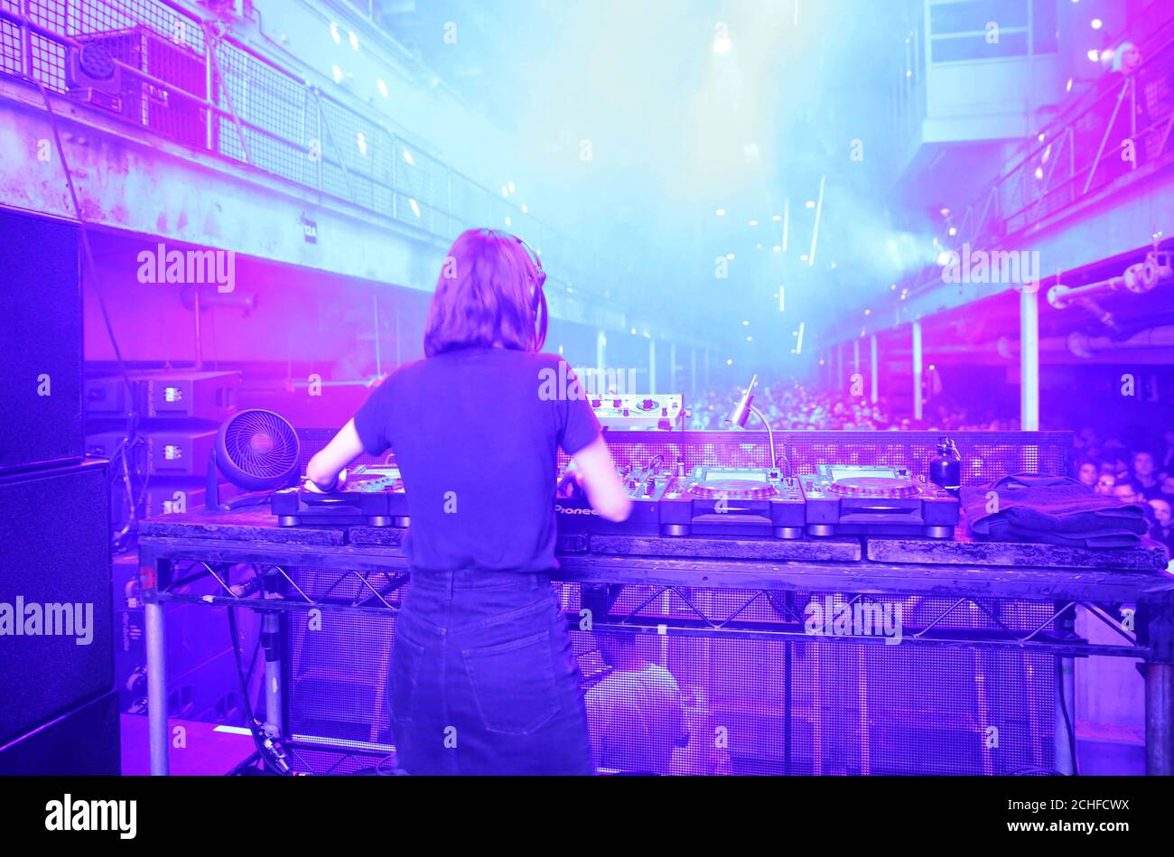 EDITORIAL USE ONLY Techno DJ Amelie Lens performs at the launch party of a  season of upcoming electronic events at Printworks in Surrey Quays, London  Stock Photo - Alamy
