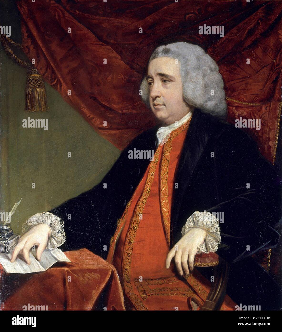 A portrait of Henry Fox, 1st Baron Holland (1705-1774), by Sir Joshua Reynolds, (1723-1792). Stock Photo