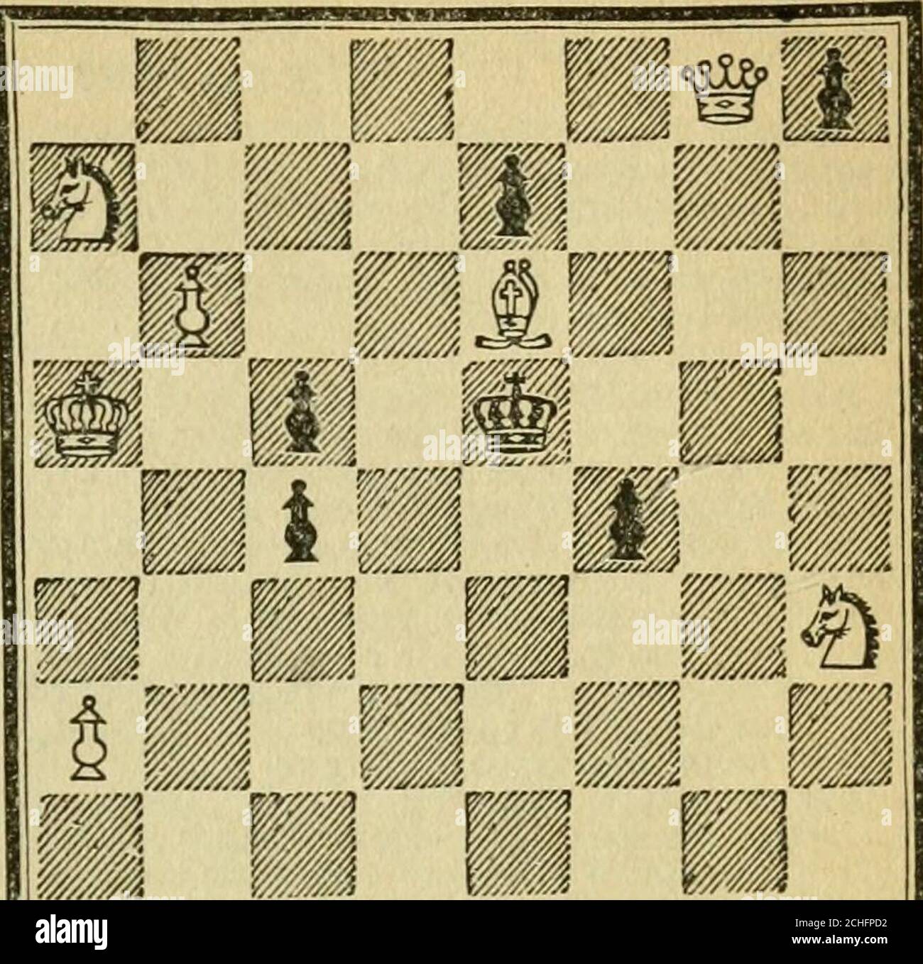 . The World almanac and encyclopedia . White .White to play and mate ia three moves. White.White to play and mate in three moves. The above problems are selected from the compositions of the late Charles A. Gilberg, ofBrooklyn, who had ranked for many years as one of Americas foremost chess players, writers, andcomposers. Mr. Gilberg, at the time of his death, which occurred on Janua-y 21, 1898, was thePresident of the Manhattan Chess Club, and was so promine:;t in all matters pertaining to the royalpastime that his loss has been mourned by the entire chess world. 1 QQQ Showed a marked and wid Stock Photo