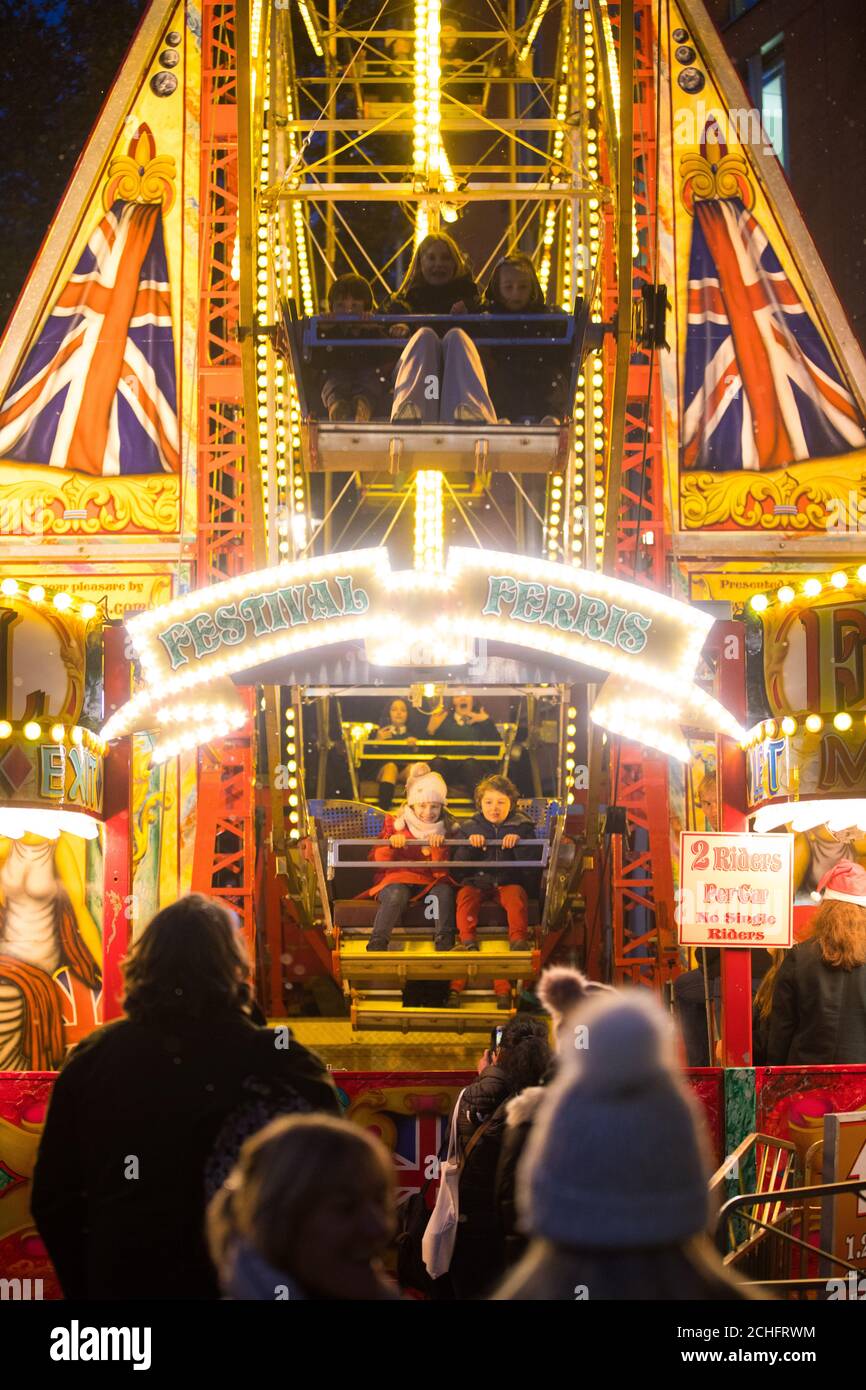 Christmas lights in high street hires stock photography and images Alamy