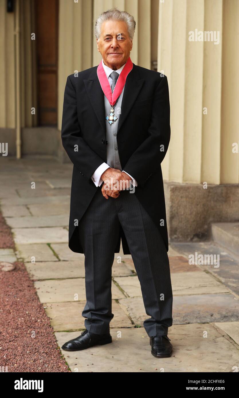 Mitch Murray received a CBE from the Prince of Wales during an investiture ceremony at Buckingham Palace, London. Stock Photo