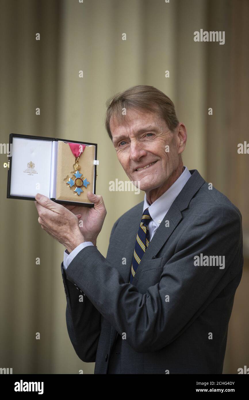 Author Lee Child, real name James Grant, who wrote the Jack Reacher novels, with his CBE for services to literature following an investiture ceremony at Buckingham Palace, London. PA Photo. Picture date: Friday February 14, 2020. See PA story ROYAL Investiture. Photo credit should read: Victoria Jones/PA Wire Stock Photo