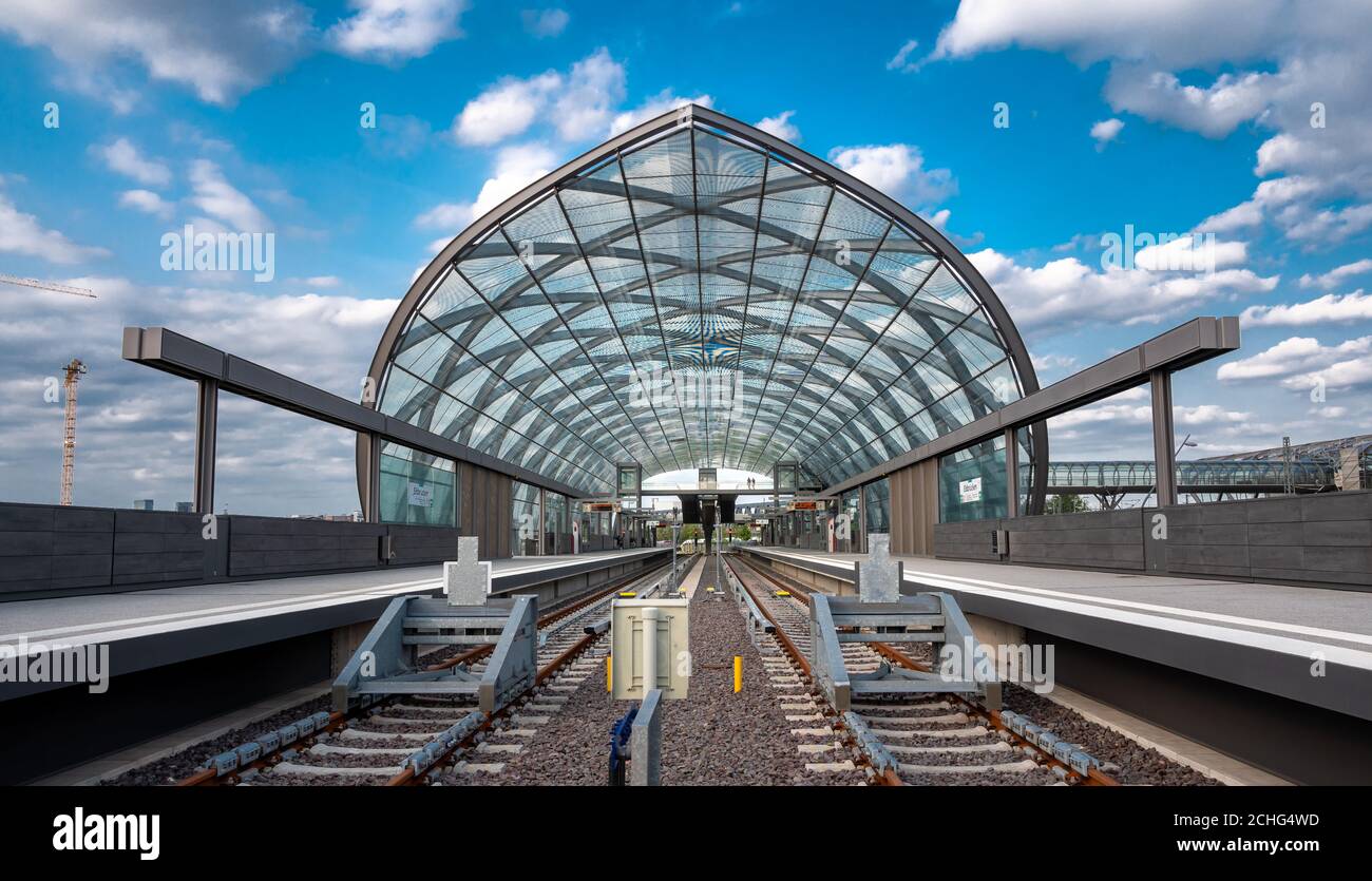 The subway station Elbbruecken in Hamburg, Germany. Stock Photo