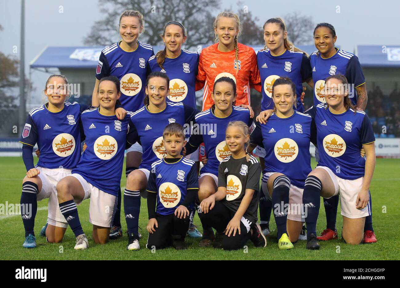 Birmingham City Women team prior to match against Chelsea Women in the Women's Super League match at SportNation.bet Stadium, Solihull. Stock Photo