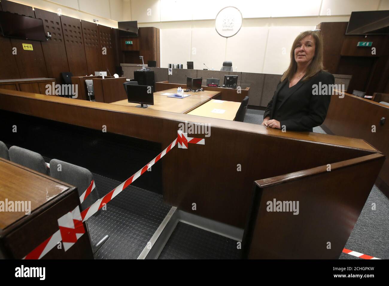 Courtroom five glasgow sheriff court following announcement hires stock photography and images