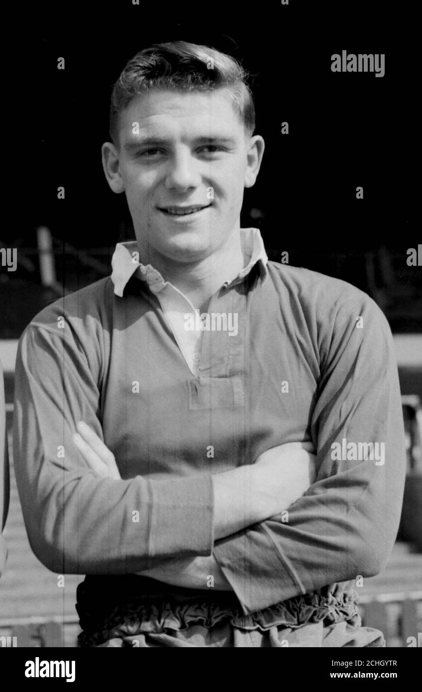 Manchester United player Duncan Edwards, who died after a plane crashed at Munich airport when flying them home following a European Cup match. Stock Photo