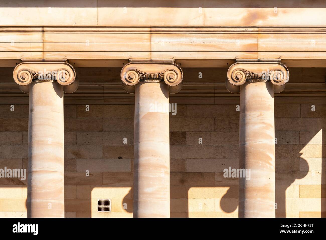 Columns on exterior of Scottish National Gallery Edinburgh Scotland UK Stock Photo