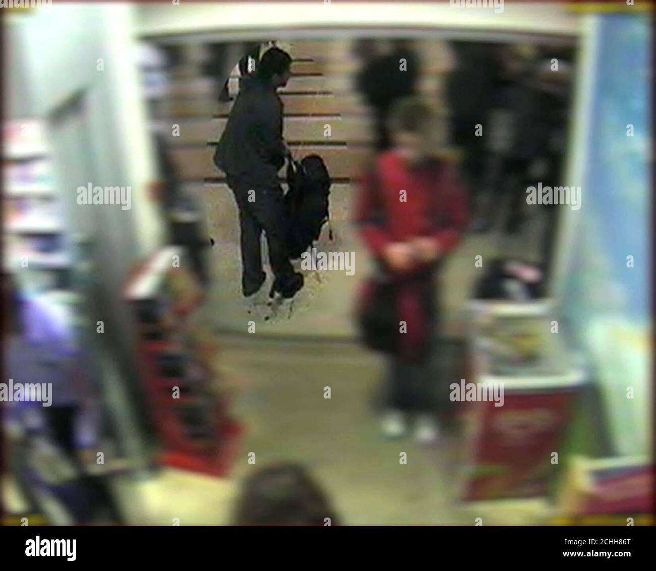 CCTV footage showing Hasib Hussain at King's Cross on the day he detonated his device on the London transport network. The footage has been shown to a jury at Kingston Crown Court today. Stock Photo