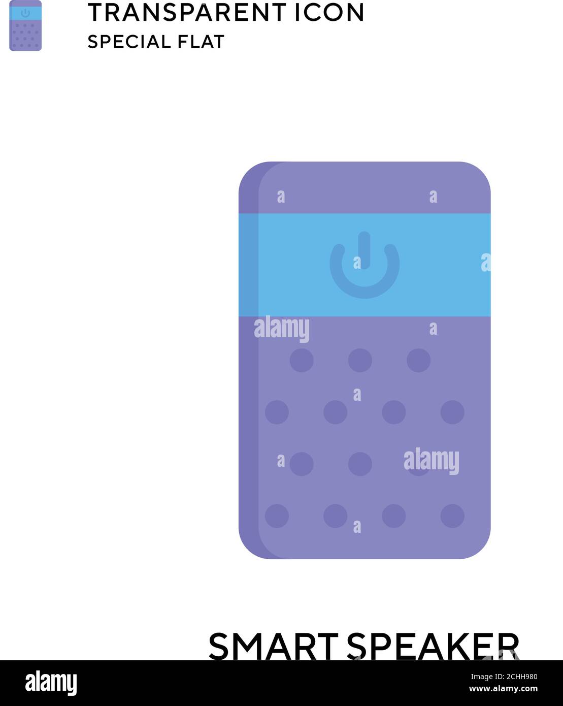 Smart speaker vector icon. Flat style illustration. EPS 10 vector. Stock Vector