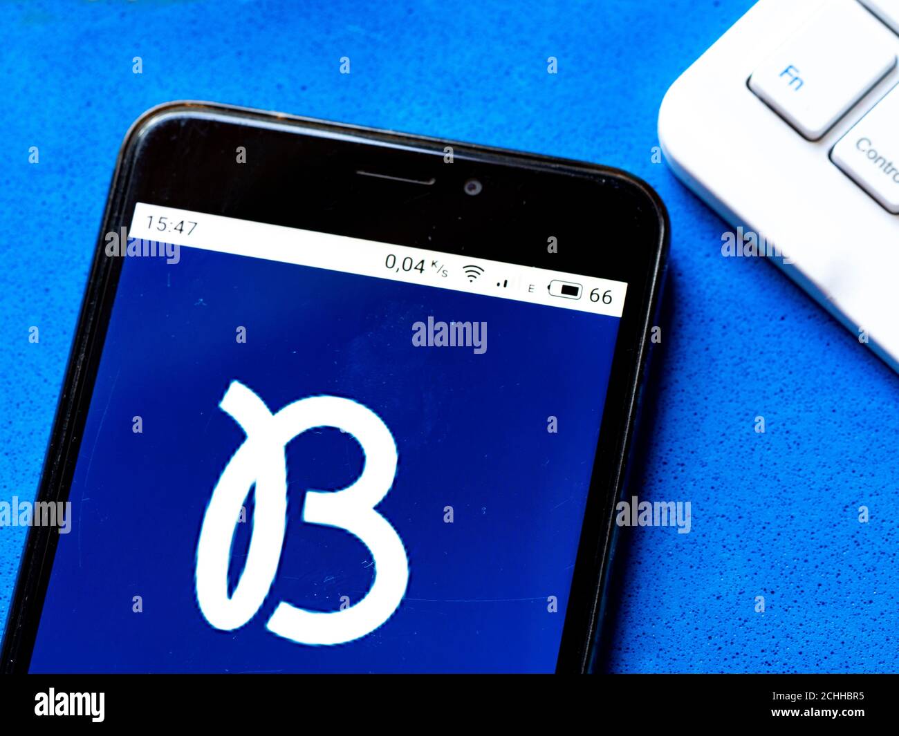 In this photo illustration a Bearaby logo is seen displayed on a smartphone Stock Photo Alamy