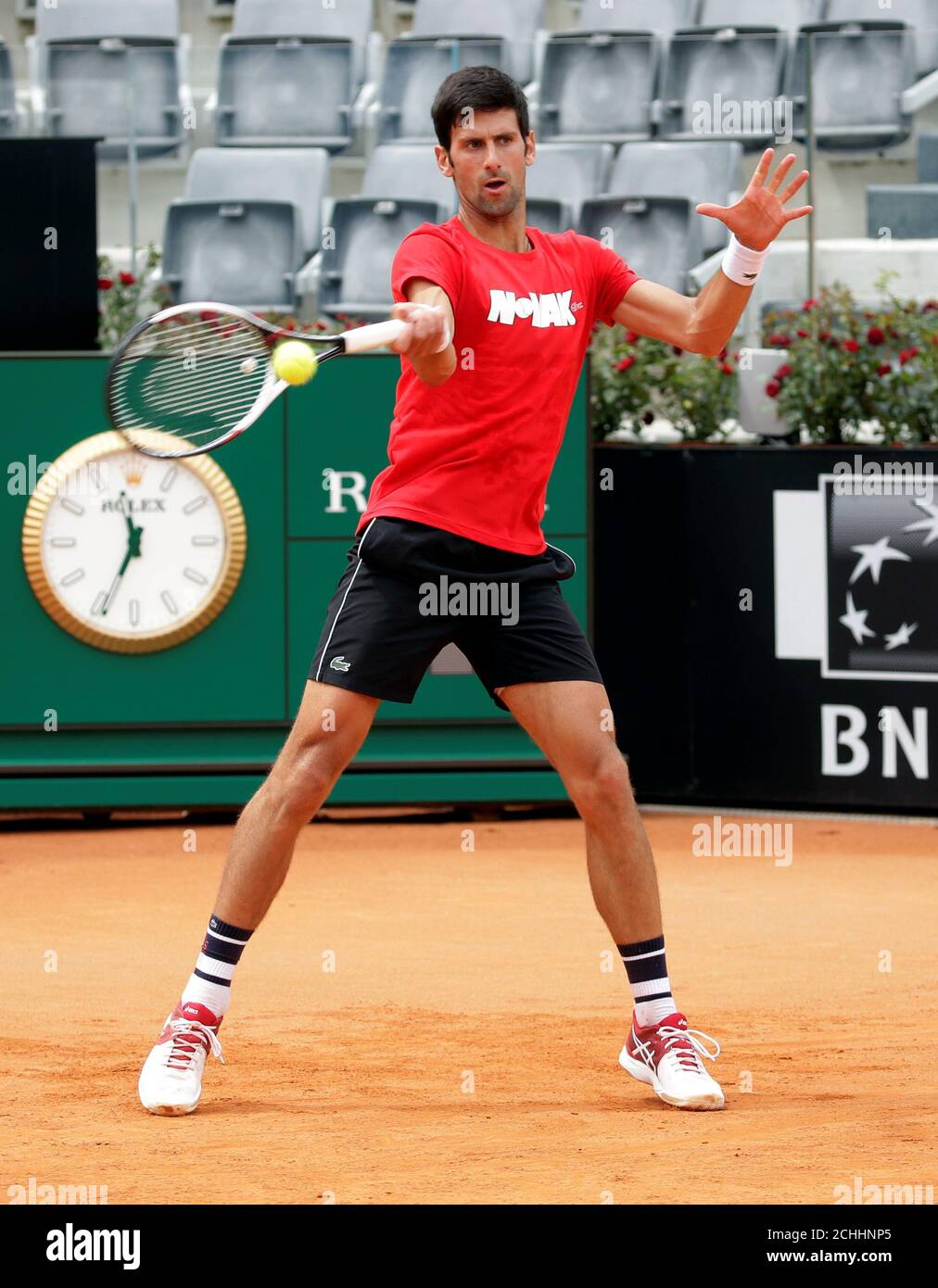 Tennis - ATP World Tour Masters 1000 - Italian Open - Foro Italico, Rome,  Italy - May 14, 2018 Serbia's Novak Djokovic during a training session  REUTERS/Max Rossi Stock Photo - Alamy