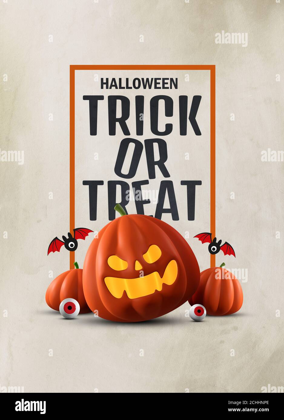 halloween background with space for text. 3d illustration Stock Photo ...