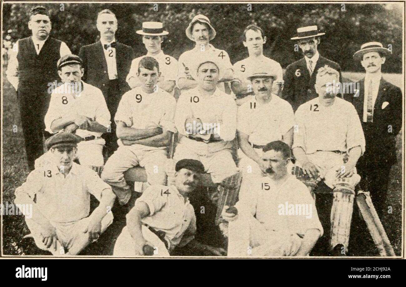 . Spalding's official cricket guide; with which is incorporated the American cricket annual . TEAM B—WEST PniLADELPHIA (TA.) CEICKET CLUB. Dan. E. Paul, Photo.. CENTENNIAL CRICKET CLUB, PHILADELPHIA, PA. Dan. E. Paul, Photo. SPALDINGS OFFICIAL CRIClviTt GtJiDfi. 21 MANHATTAN CRICKET CLUB, BROOKLYN, N. Y. Ir(^sident, William Duiininj;; First Mcc-Presidcut, W. Burrows; Spc-Dud Vic(-Iresidtut, J. II. Tattirsall; Treasurer, G. E. Taylor; Secretary,F. C. Mahor. iLOn Carroll Street. Brooklyn ; Captain First Eleven, A. J.White ; Nice-Captain First Eleven, H. Tyers ; Captain Second Eleven, W.Burrows ; Stock Photo