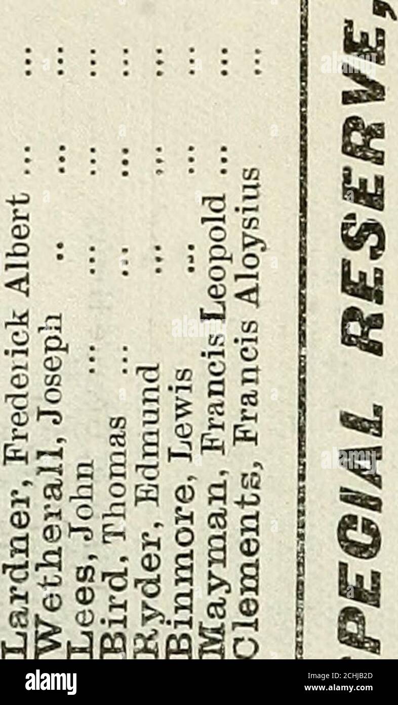 Army List 3 5 5 Hs S Tj R R G O Gt Rh Gt Rt Dhij Id T L7s8a Warrant Officers Class I Special Reserve C E V C