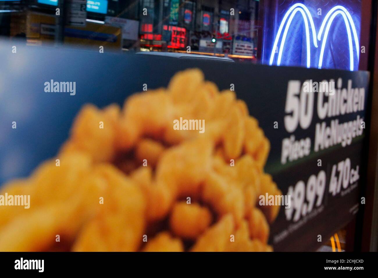 Neon Mcdonald S Golden Arches Are Seen At The Times Square Location In New York January 29