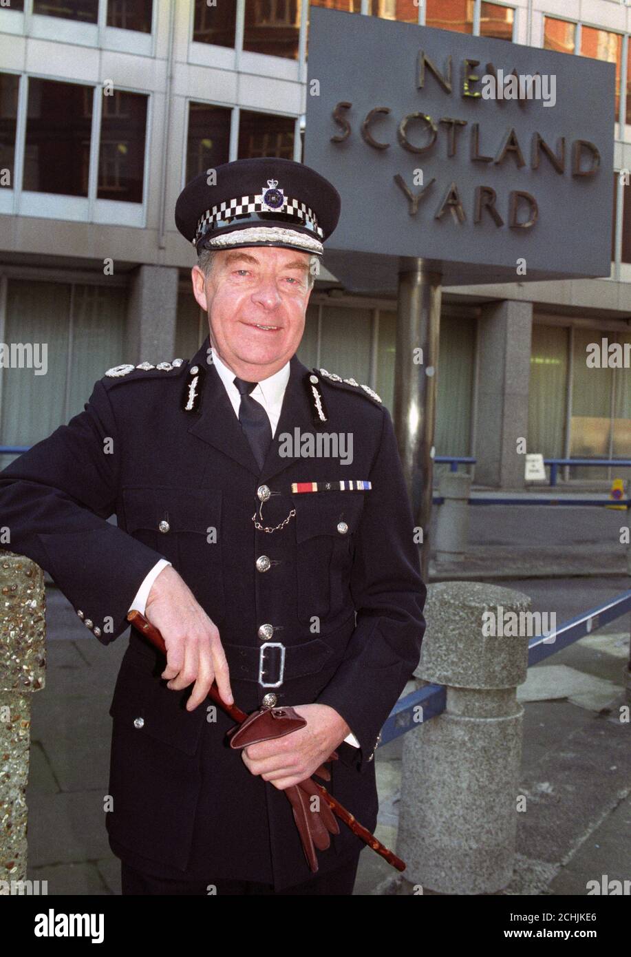 Sir Peter Imbert, Metropolitan Police Commissioner at Scotland Yard Stock  Photo - Alamy