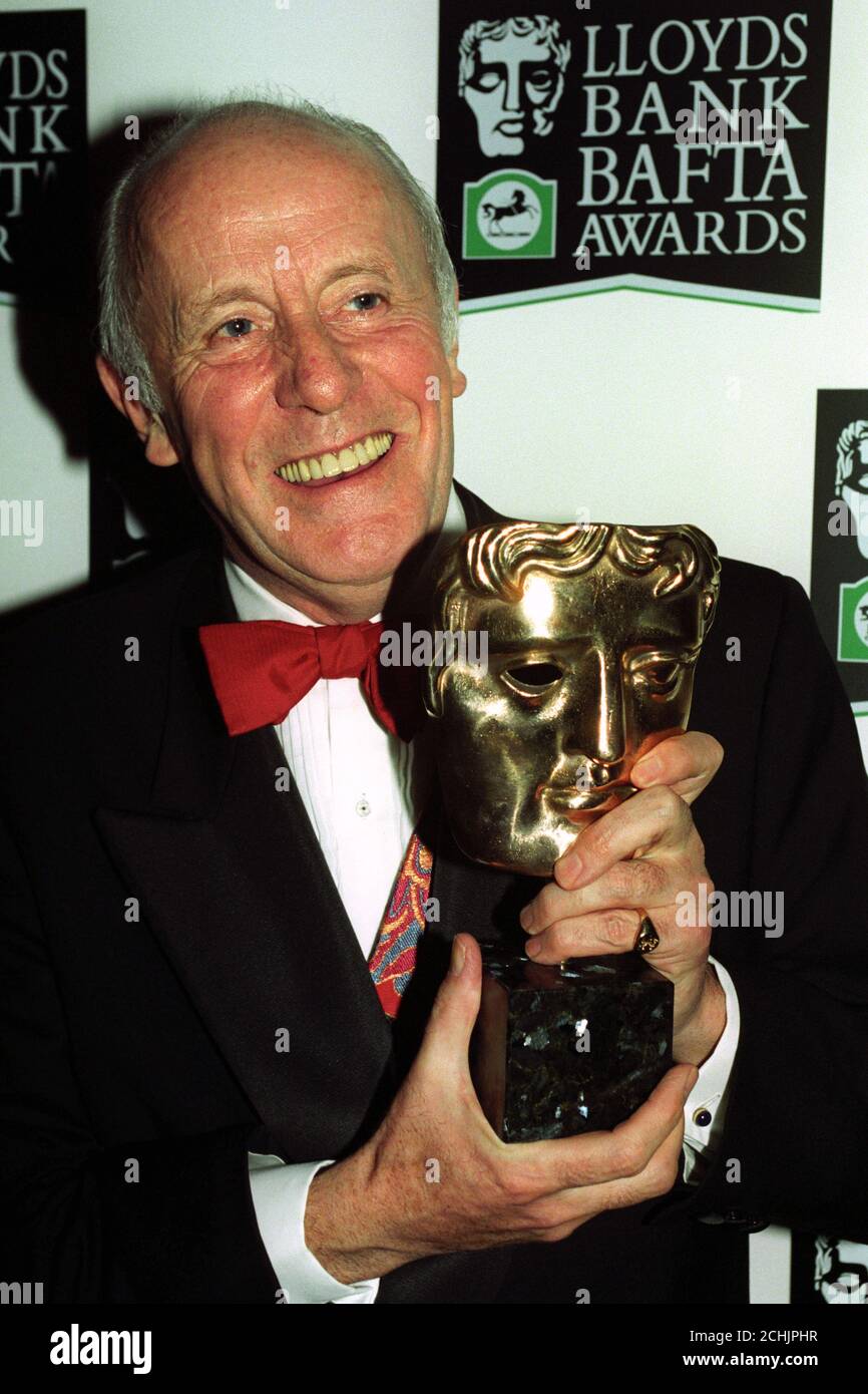 Actor Richard Wilson with his BAFTA Award for the Best Light