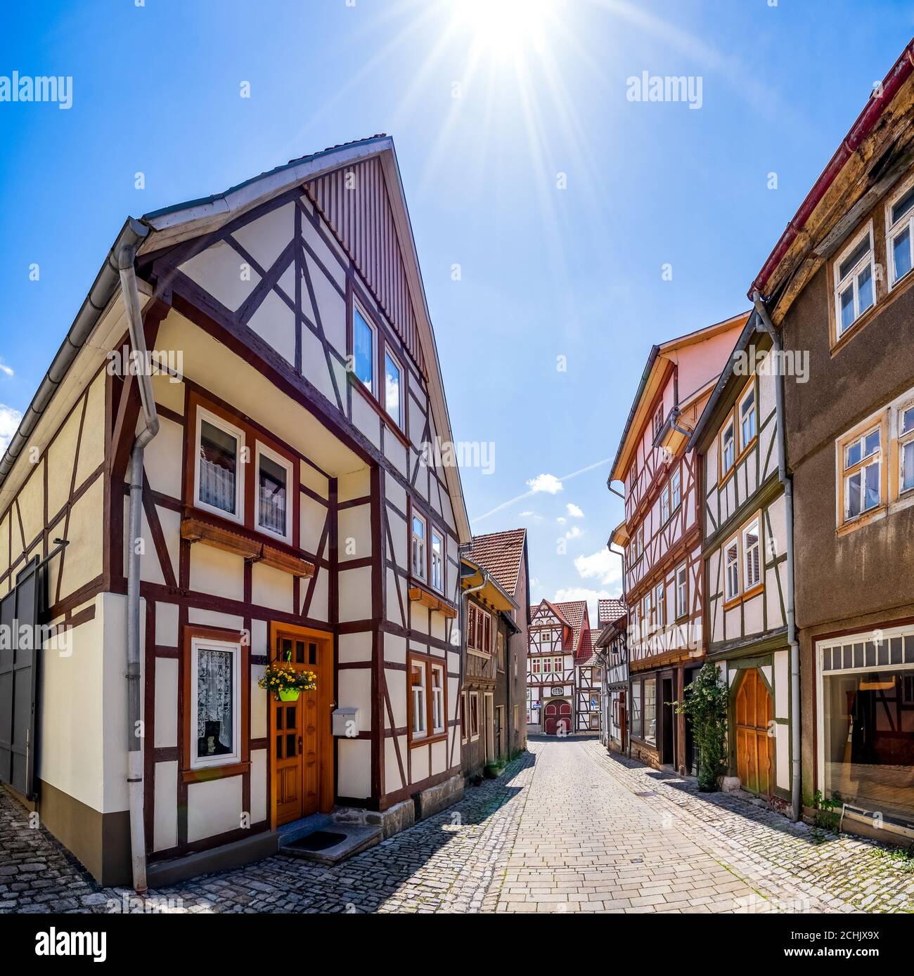 Historical city of Treffurt, Germany Stock Photo