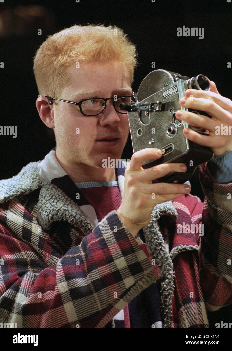 Actor Anthony Rapp recreates his role as Mark Cohen in the smash hit Broadway musical 'Rent', opening at the Shaftesbury Theatre in London on 12 May. Stock Photo