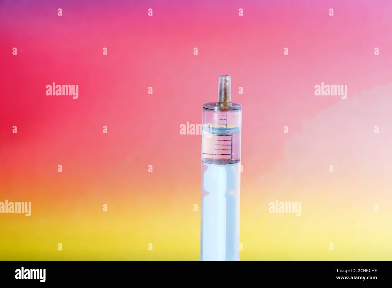 Closeup shot of a syringe without a needle Stock Photo