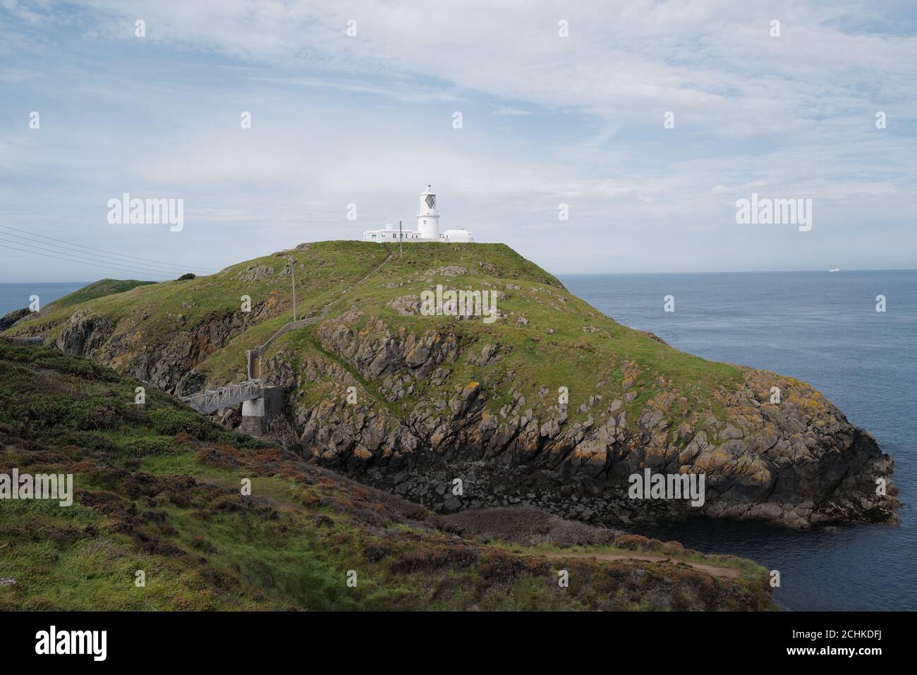 Stumble Head Lighthouse on a calm September day Stock Photo