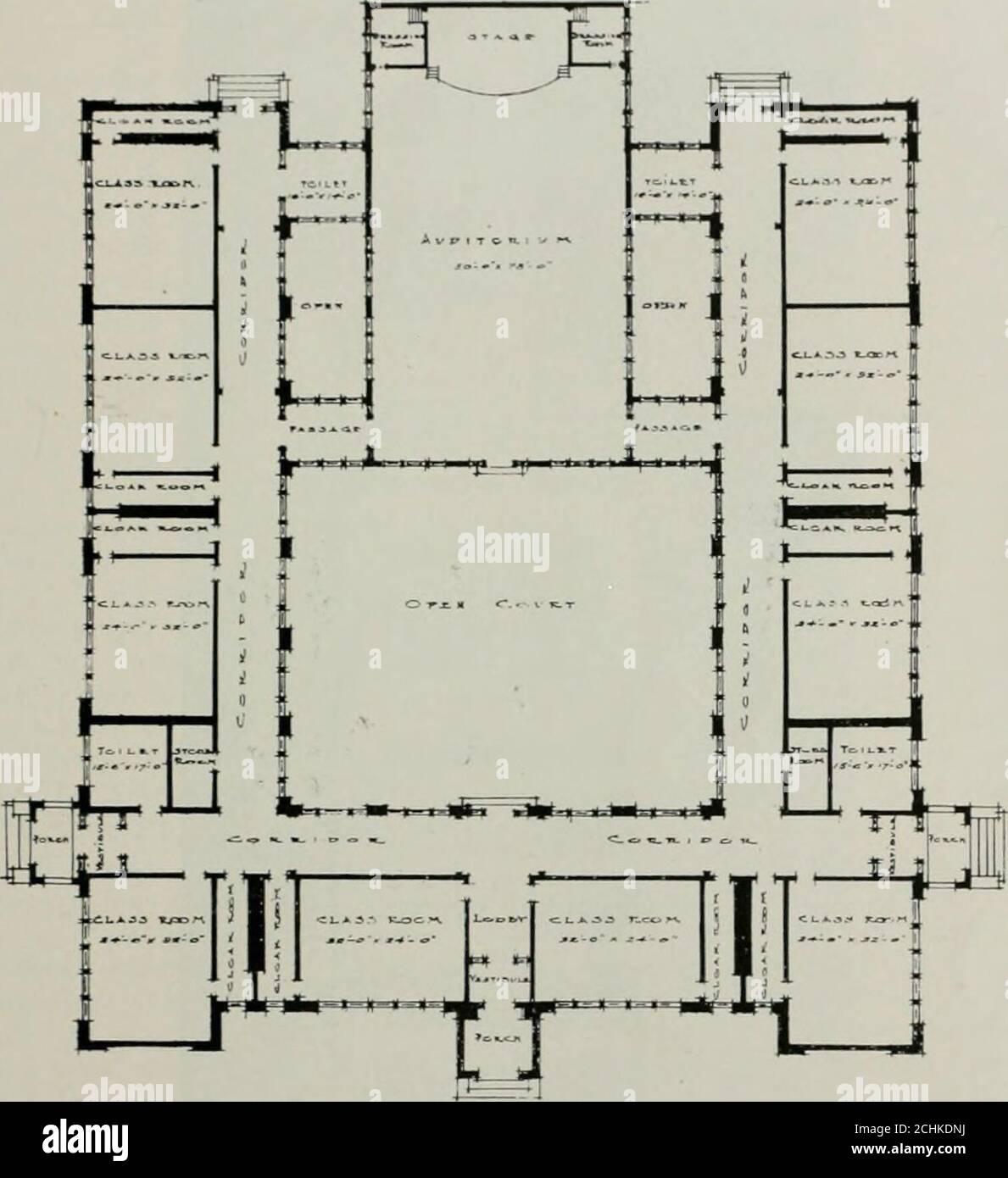 . The Architect & engineer of California and the Pacific Coast . FIRST FLOOR PLAN. PRESENT BUILDING. ROSEMONT SCHOOL Tlu- Archilccl and Iin:^nccr S9. Okitcx ru« or ACon7LiTt CnOTciT Jvamci SCHEME FOR COMPLETE nElELOIMEST OF KOSEMOXT SCHOOL Fussiness in Architecture A great vice that is creeping intu American arcliitcctnre nf interiorstoday is an exaggeration of tiny details. Moldings are nuiltiplied until the}become liney and disturbing. Every little plain surface is paneled in mosttiresome fashion. It is as if draftsmen had come to hate a white spot on apiece of paper or a blank space on a w Stock Photo