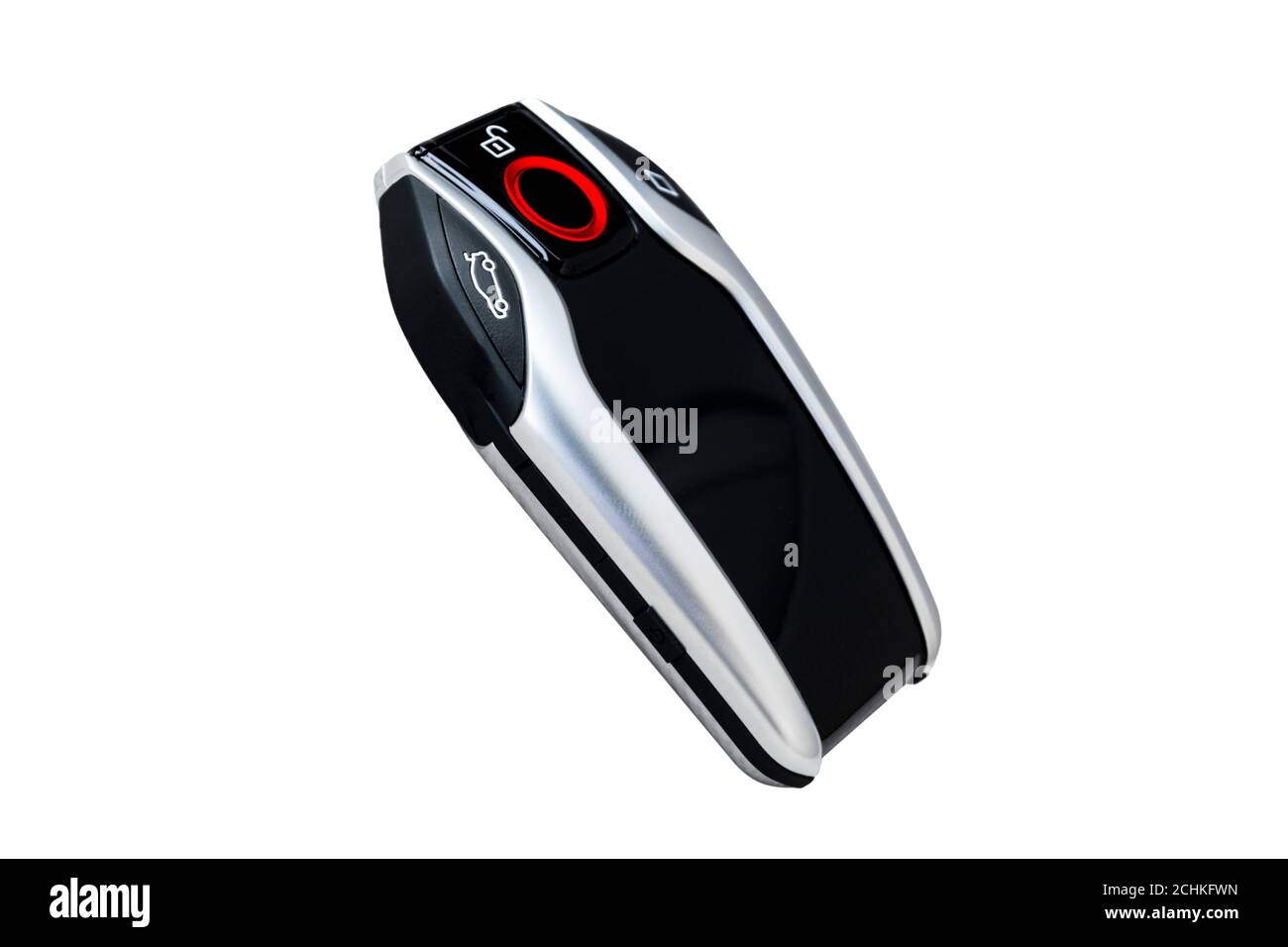 Modernf wireless car key ignition isolated on white background