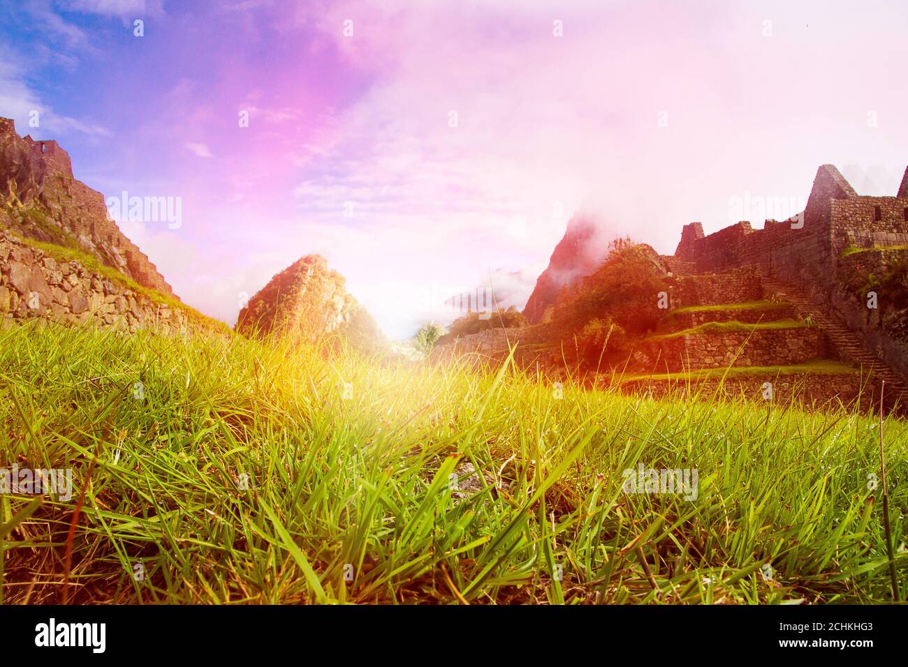Machu picchu sunset hi-res stock photography and images - Alamy