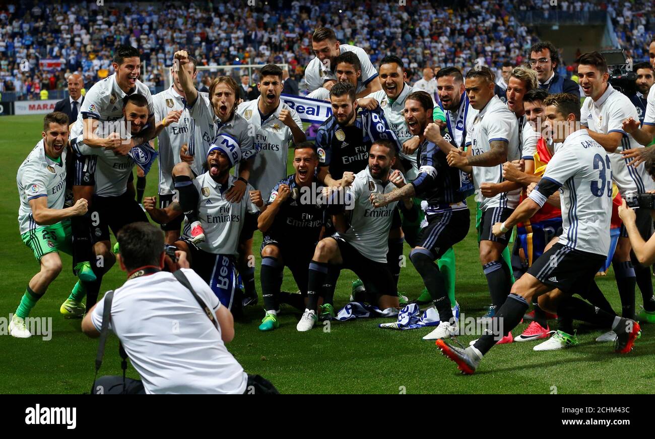 Football Soccer Malaga V Real Madrid Spanish Liga Santander La Rosaleda Malaga Spain 21 5 17 Real Madrid Celebrate After Winning La Ligareuters Juan Medina Stock Photo Alamy Football Soccer Malaga V Real Madrid Spanish Liga Santander La Rosaleda Malaga Spain 21 5 17 Real Madrid Celebrate After Winning La Ligareuters Juan Medina Stock Photo Alamy