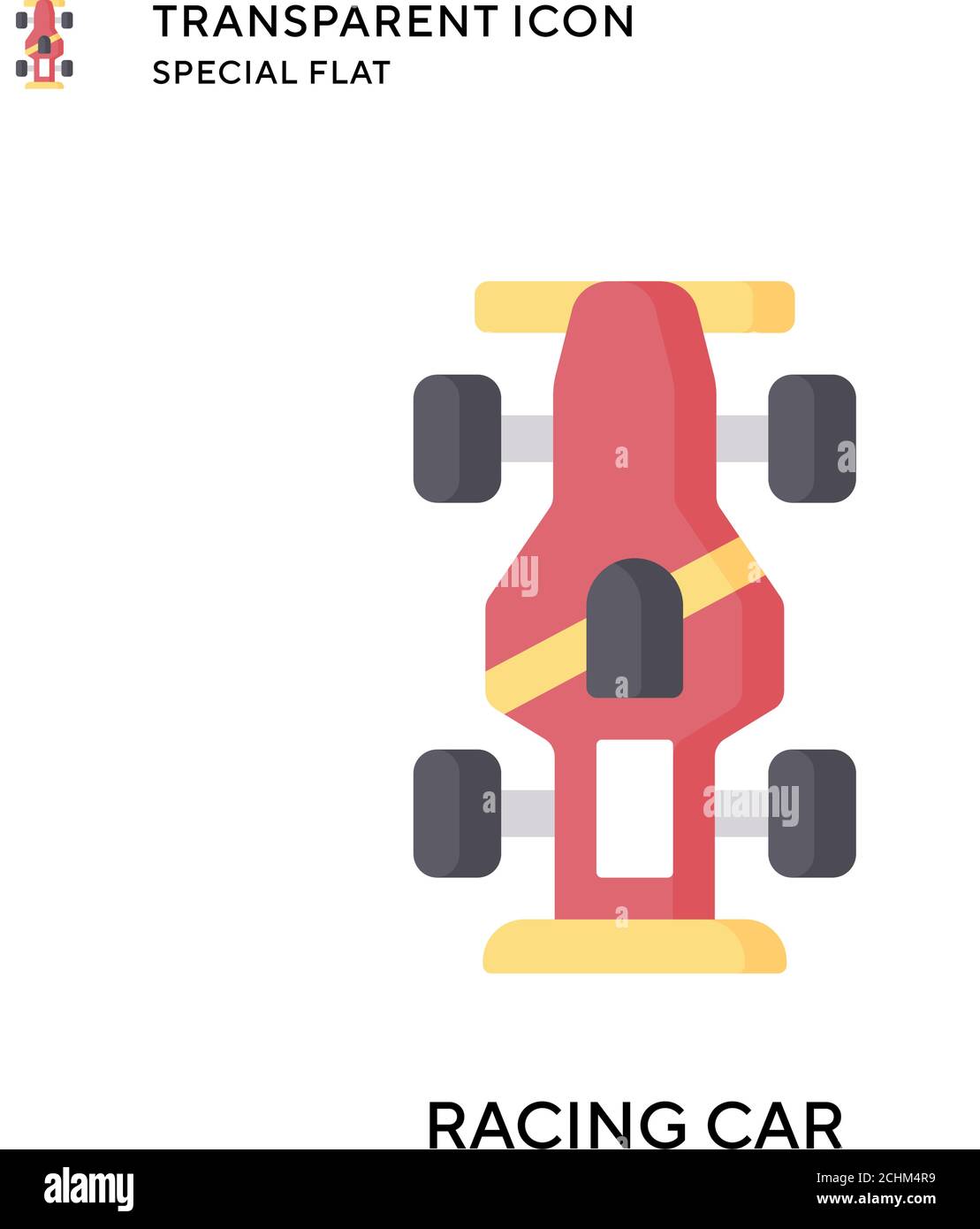Racing car vector icon. Flat style illustration. EPS 10 vector. Stock Vector