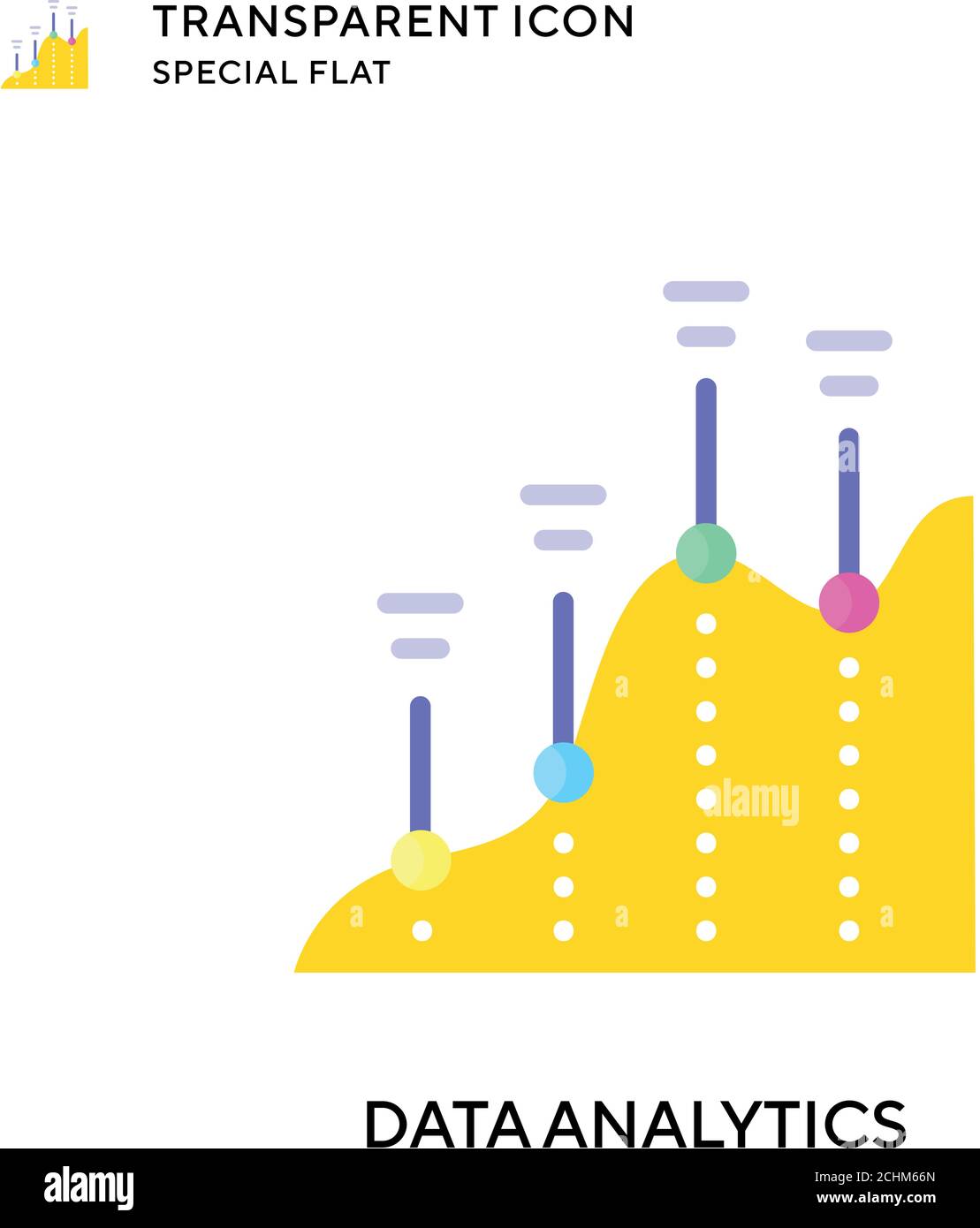 Data analytics vector icon. Flat style illustration. EPS 10 vector ...