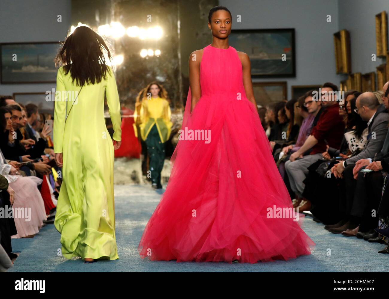 A model presents a creation from the Carolina Herrera collection during New  York Fashion Week in New York City, U.S., February 11, 2019. REUTERS/Mike  Segar Stock Photo - Alamy