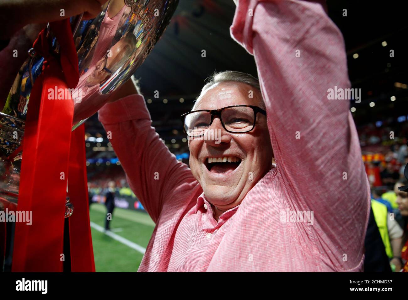 Soccer Football Champions League Final Tottenham Hotspur V Liverpool Wanda Metropolitano Madrid Spain June 1 2019 Liverpool S Jordan Henderson S Father Brian Celebrates With The Trophy After Liverpool Won