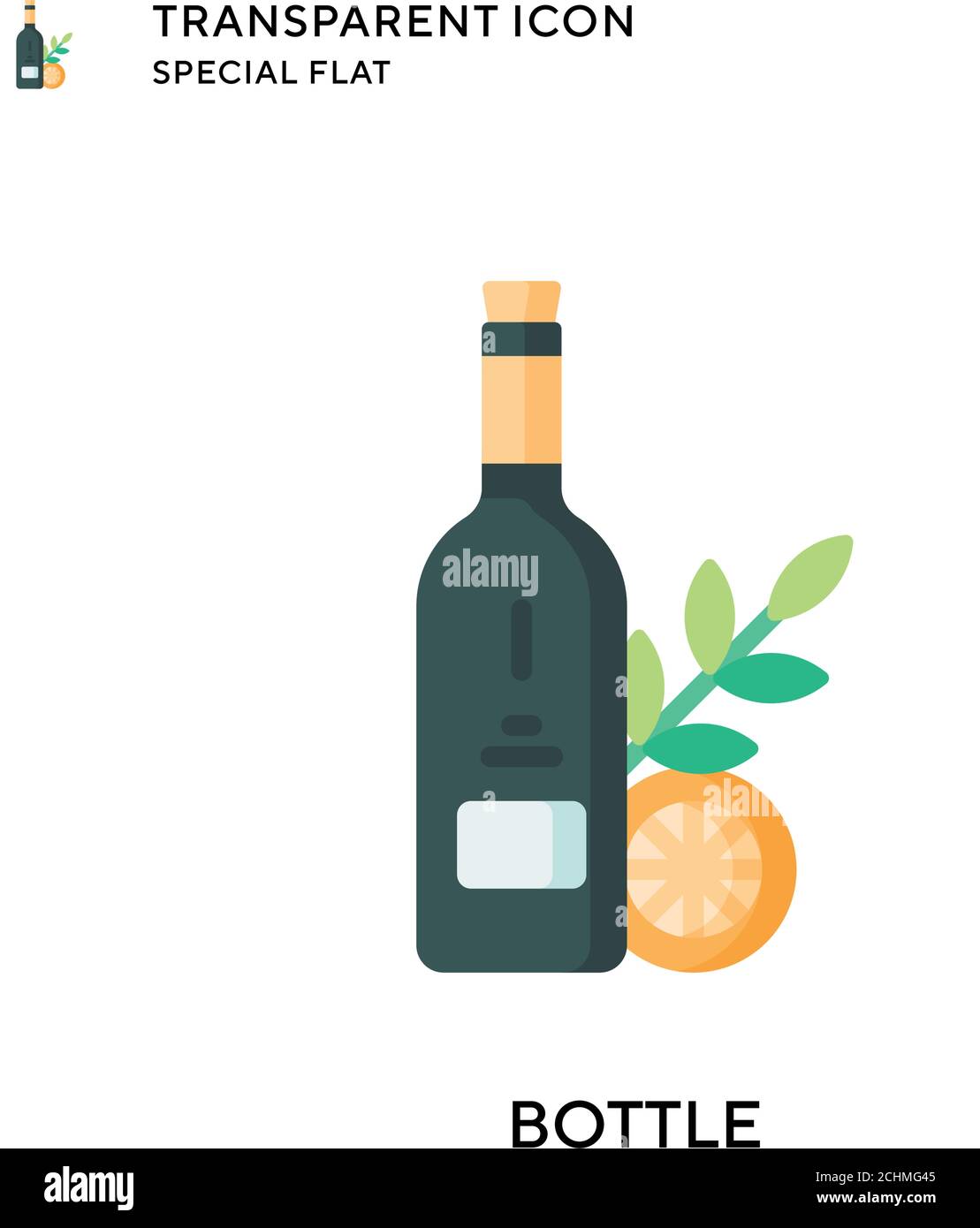 Bottle vector icon. Flat style illustration. EPS 10 vector Stock Vector ...