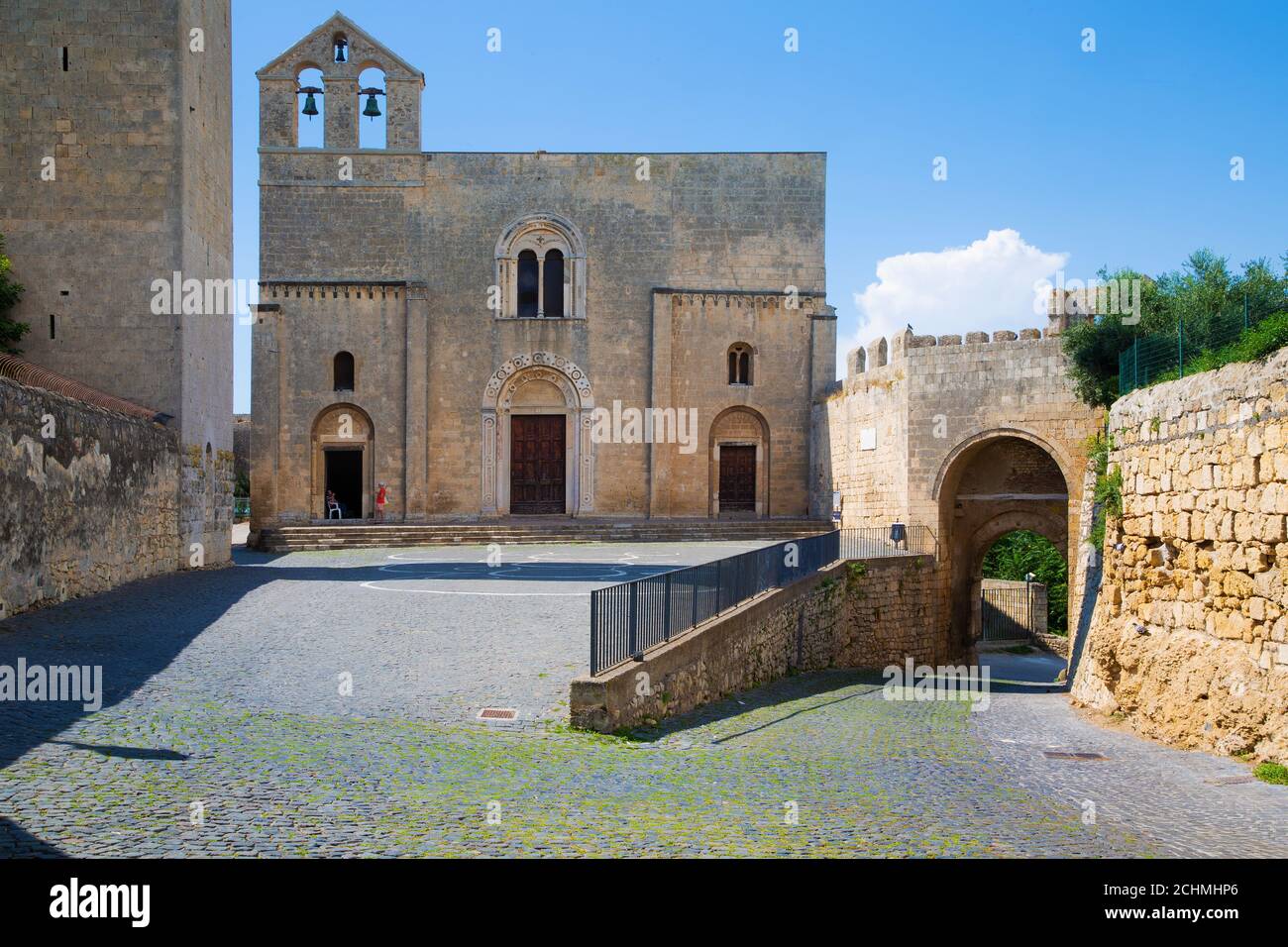 Church of Santa Maria di Castello in Tarquinia, Italy Stock Photo