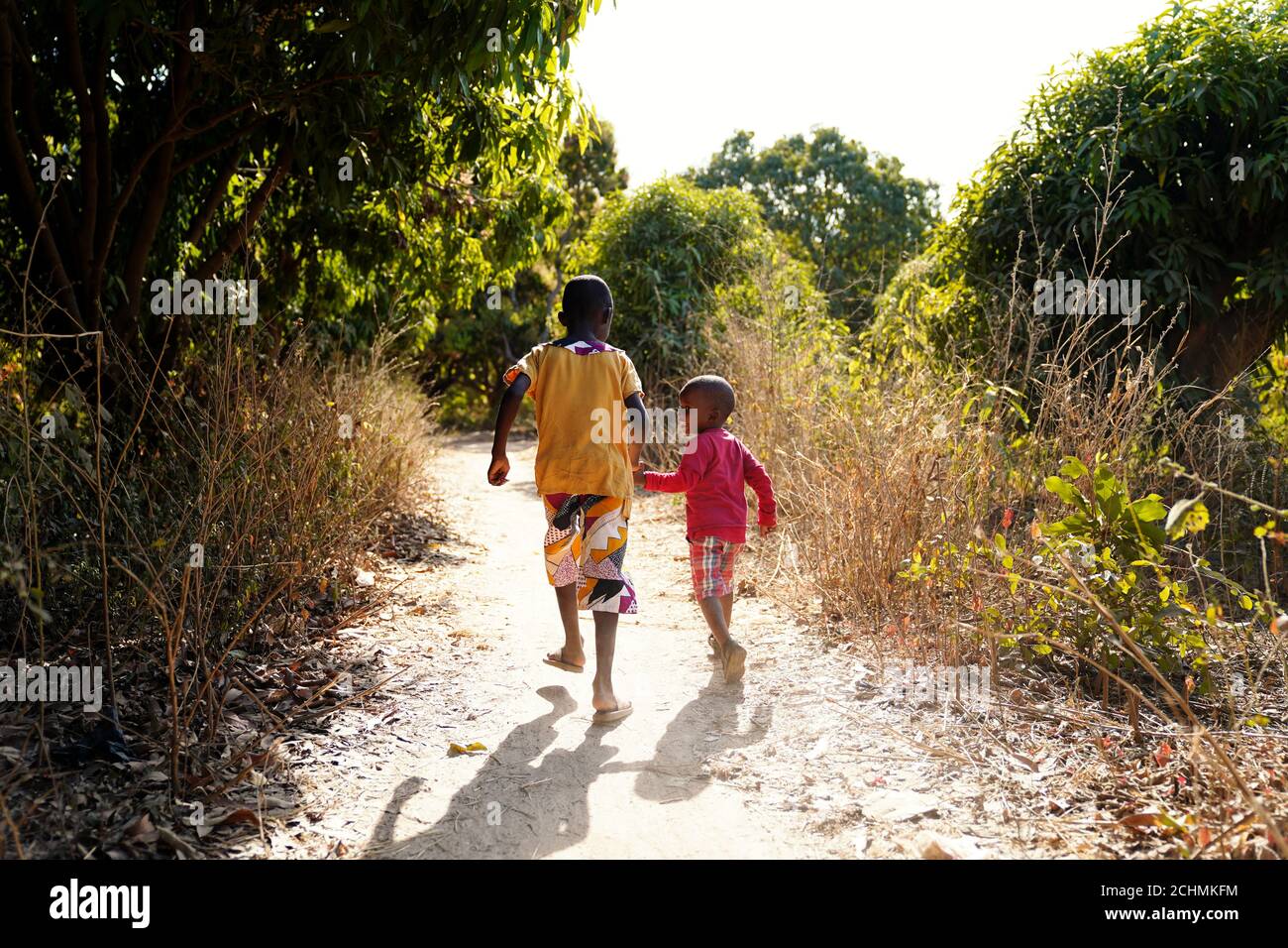 Running African Children Happy Walking in Bamako, Mali (Africa Stock Photo - Alamy
