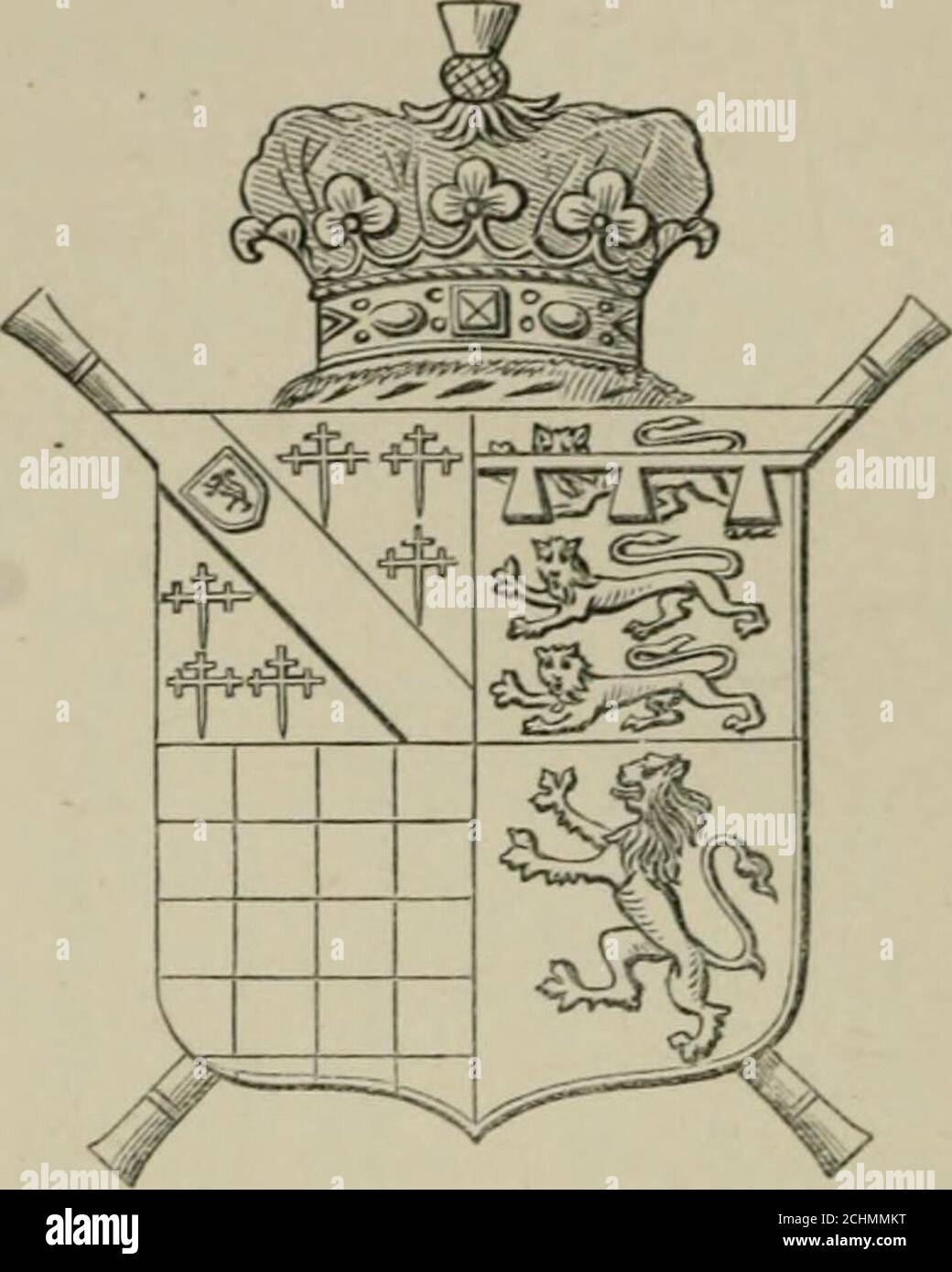 . Heraldry, historical and popular . See page 425. o GENEALOGIES. 427 •a -3s o &gt; || -d ^.- M 3 SI f^Ui See page 425.. No. 299.—Arms of the Duke of Norfolk, the Eakl BIarshal, from tlieShield blazoned in the Heralds College. Seebp. 168,112-. CHAPTER XXVII. PRECEDENCE. The Order of Precedence, a matter of no inconsiderable im-portance in a tighly civilized and equally complicated conditionof society, was first established upon a definite system by astatute of Henry VIII., in 1539. Various subsequent regula-tions have taken efiect, and have contributed, in connection withEoyal Letters Patent, Stock Photo
