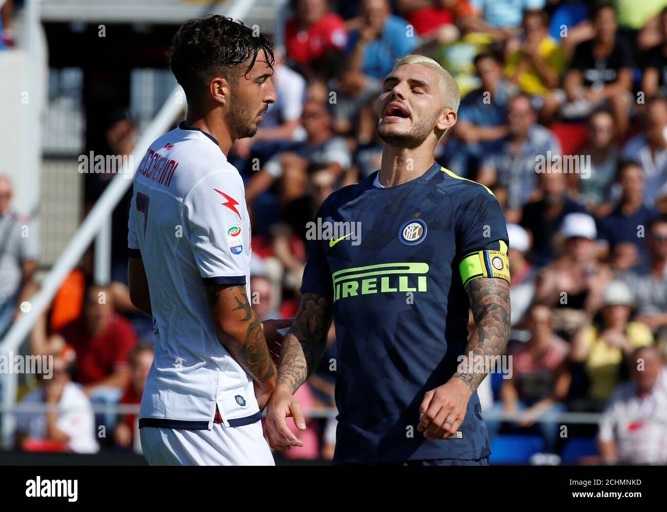 Soccer Football Serie A Fc Crotone Vs Inter Milan Stadio Ezio Scida Crotone Italy September 16 2017 Inter Milan S Mauro Icardi Reacts Reuters Ciro De Luca Stock Photo Alamy