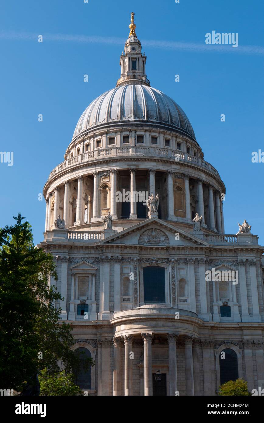South side of St Paul's Cathedral, London Stock Photo