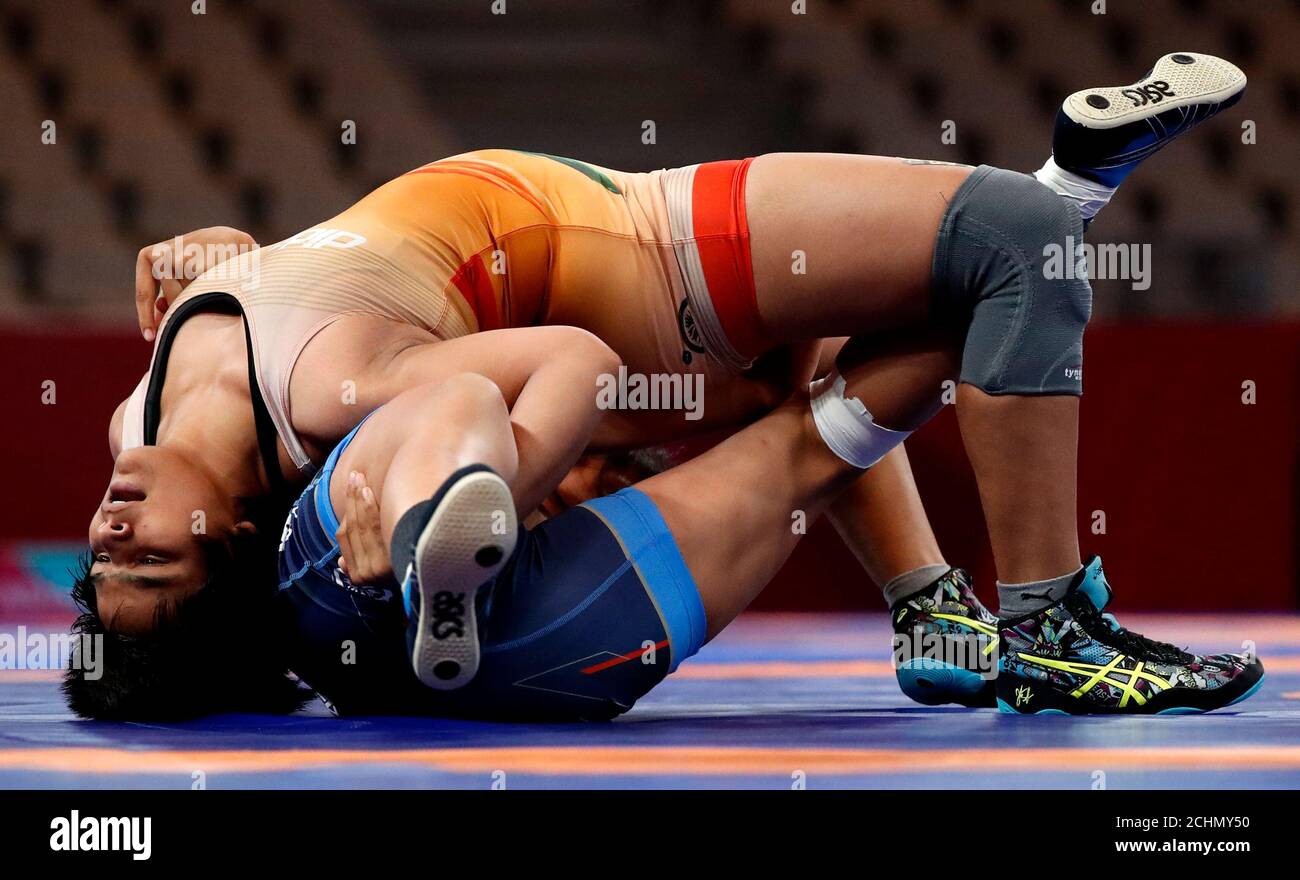 Asian Woman Wrestling