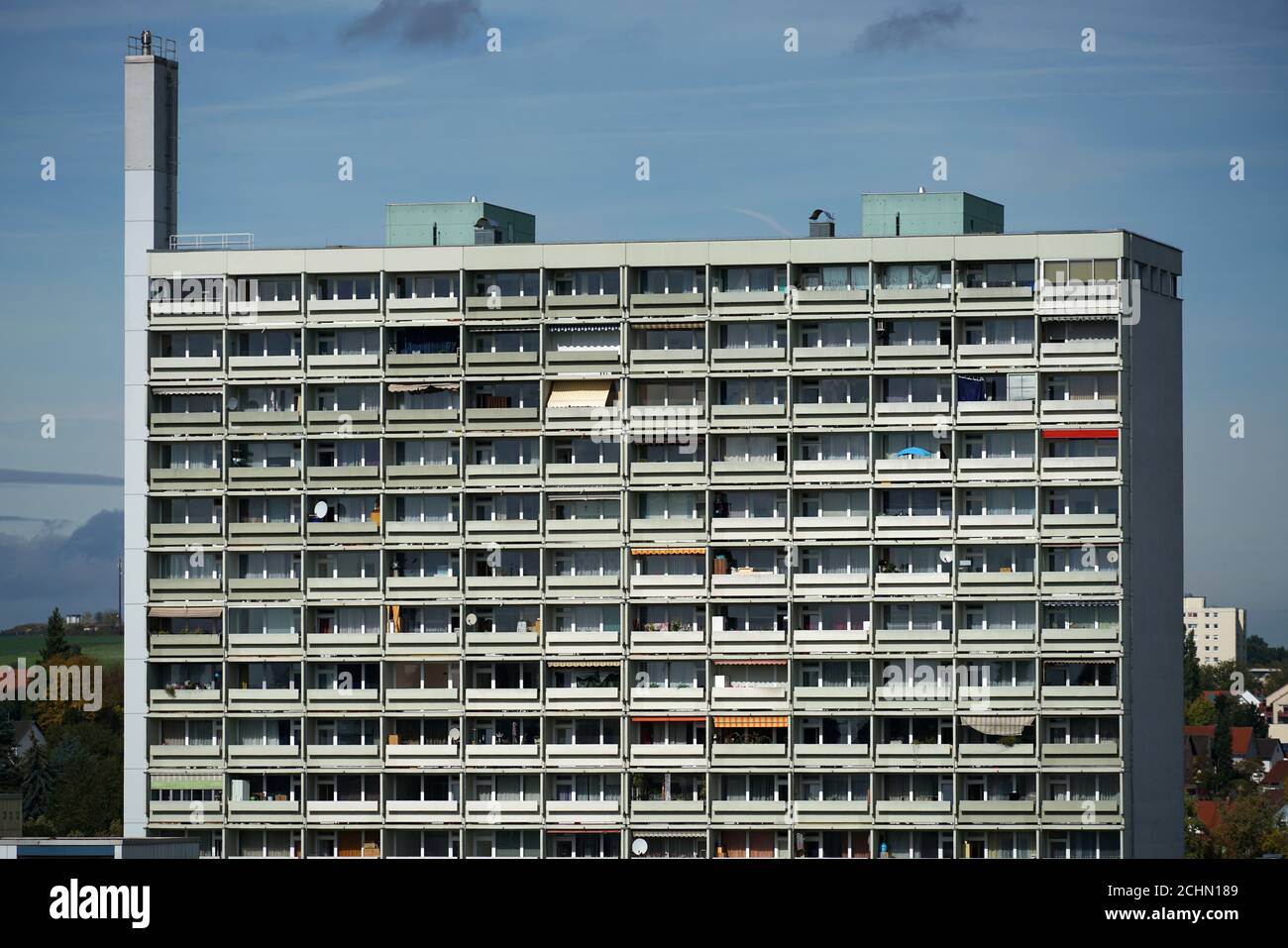 High rise building with many balconies Stock Photo - Alamy