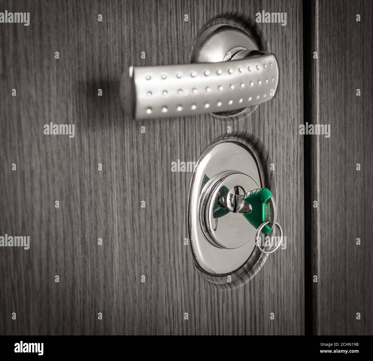 the door handle with reinforced key mechanism Stock Photo Alamy