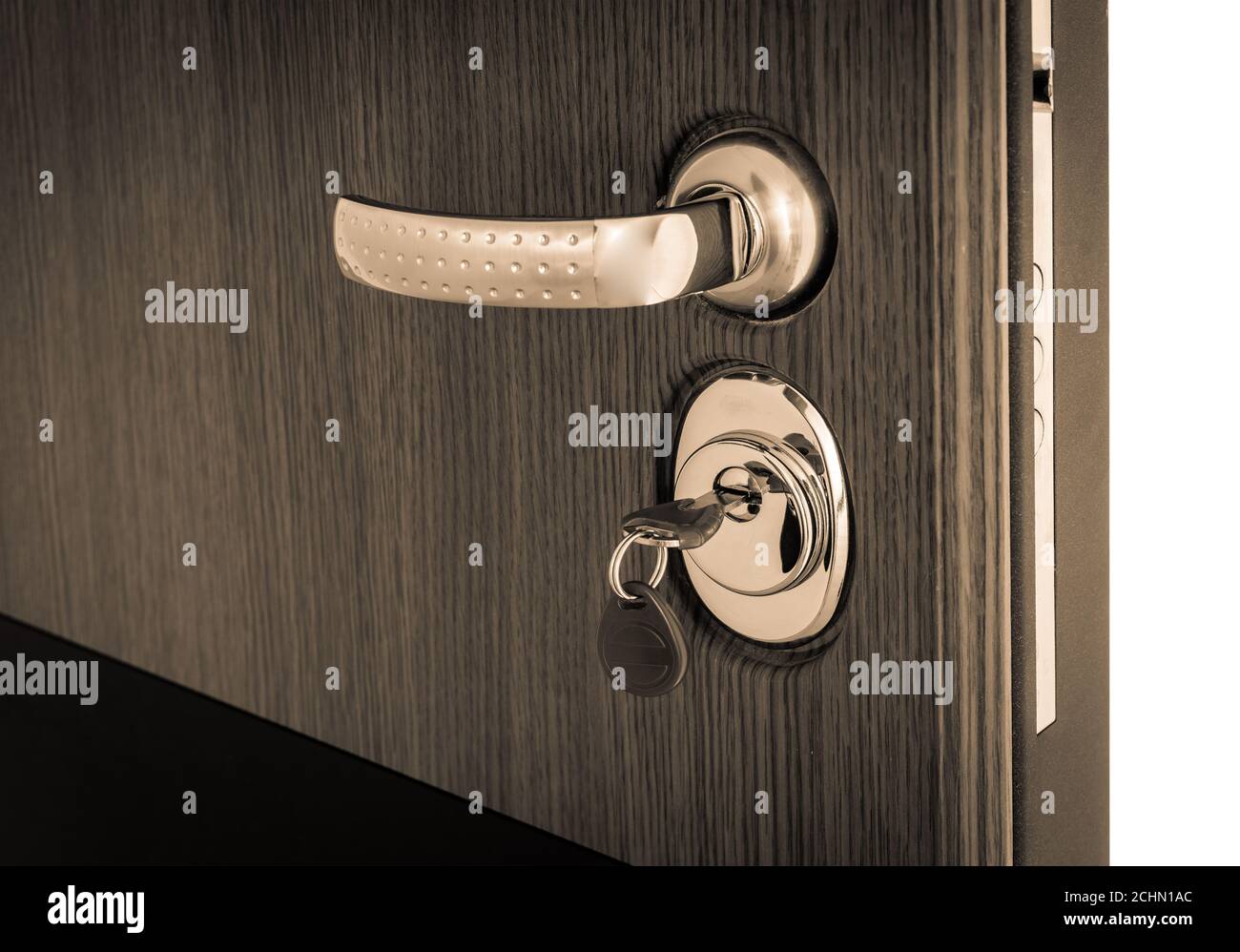 open door with reinforced key mechanism Stock Photo Alamy