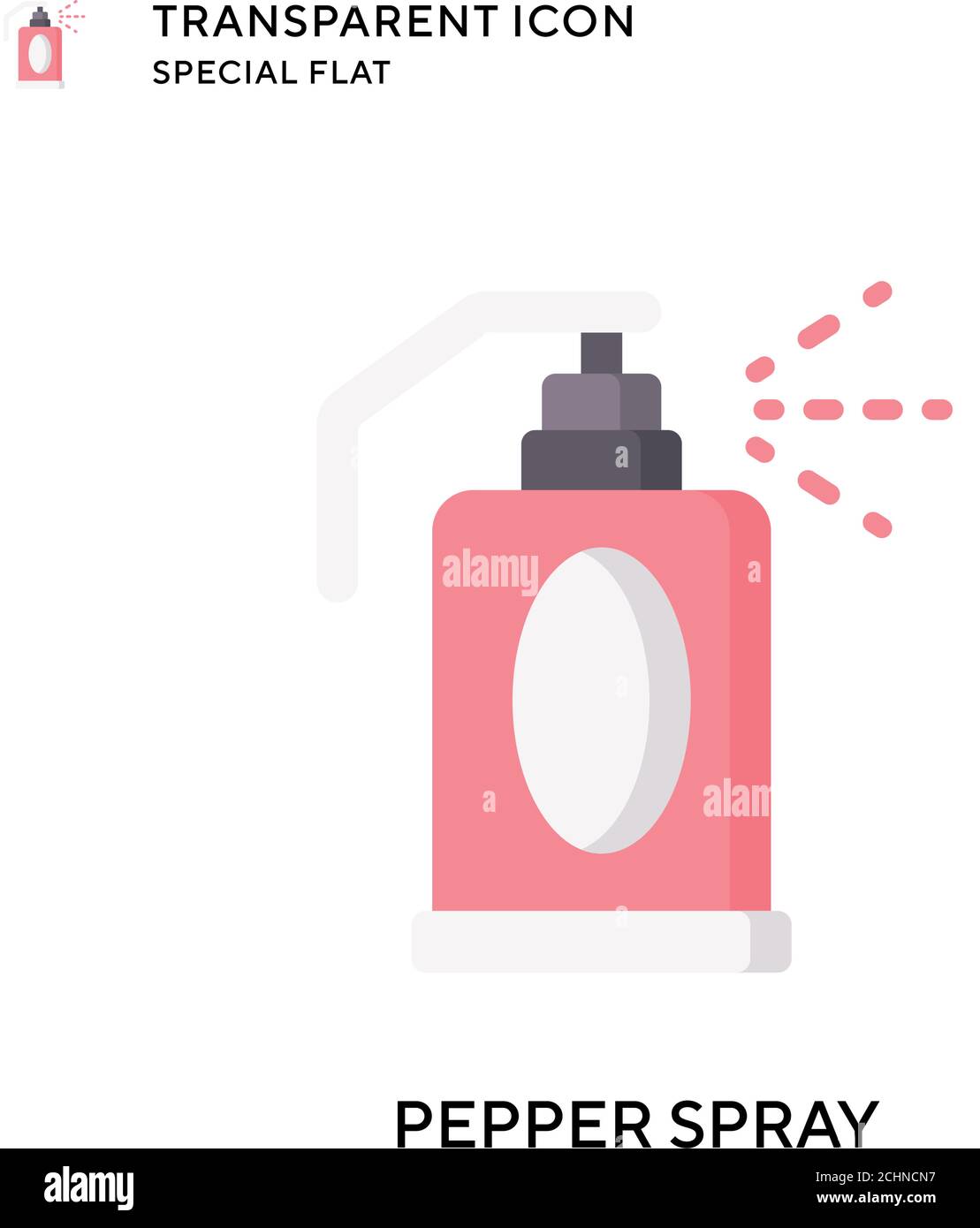 Pepper spray vector icon. Flat style illustration. EPS 10 vector. Stock Vector