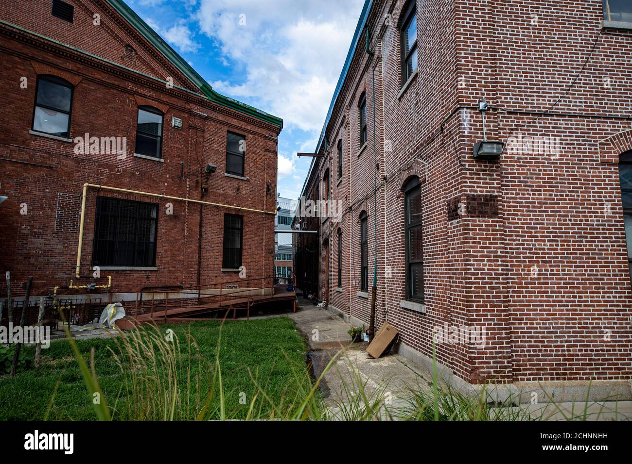 A view of the Brooklyn Navy Yard housing in Brooklyn, New York on