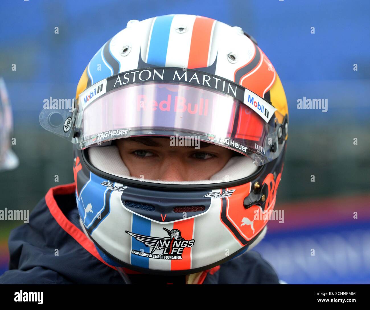 REFILE - CORRECTING CAPTION Formula One F1 - Belgian Grand Prix - Spa-Francorchamps, Stavelot, Belgium - August 29, 2019  Toro Rosso's Pierre Gasly ahead of the Belgian Grand Prix  REUTERS/Johanna Geron Stock Photo